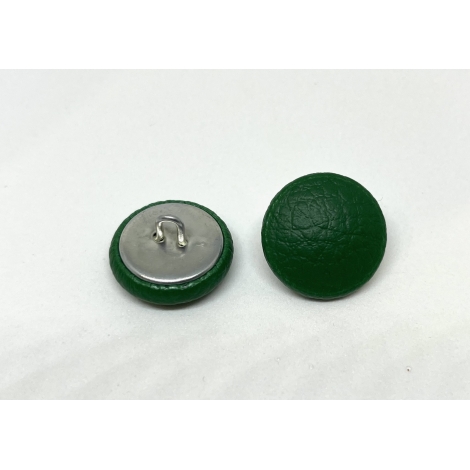 Bouton à anneau recouvert de simili cuir vert épicéa